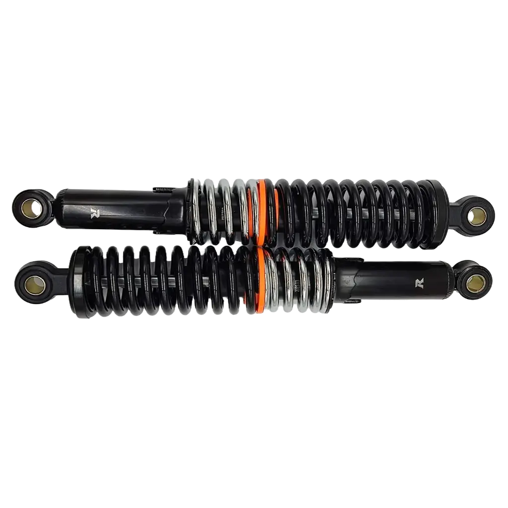 Set Amortiguadores Traseros Honda Cargo 125 Doble Resorte Reforzado Gris y Plata