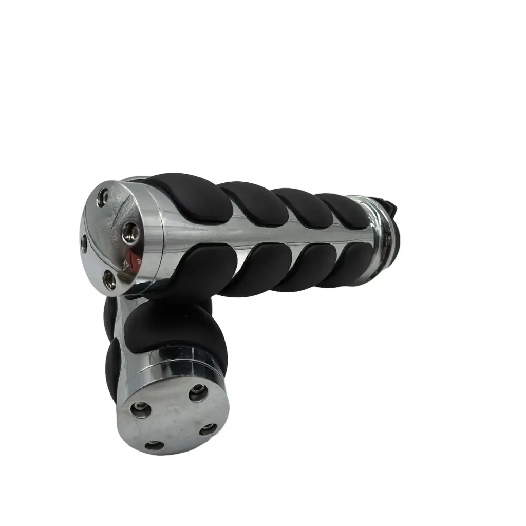 Puños Cromados Negro 1" Pulgada