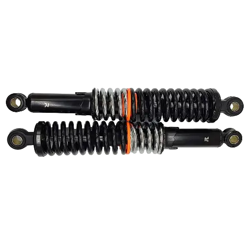 [AM-TH-005] Set Amortiguadores Traseros Honda Cargo 125 Doble Resorte Reforzado Gris y Plata