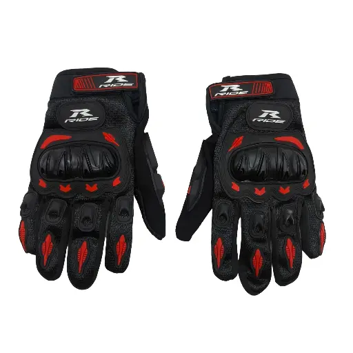 [ZP-GN-003] Guantes Urbanos Negros con Rojo Medianos