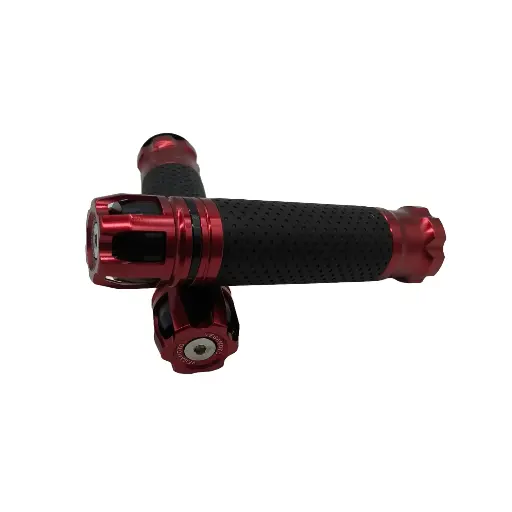 [PU-UN-007R] Puños Aluminio Anodizado CNC Largo Rojo