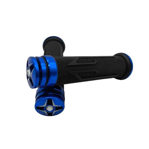 [PU-UN-016] Puños Anodizado Azul Cruz