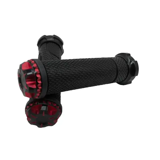 [PU-UN-020] Puños Anodizado Rojo con Negro