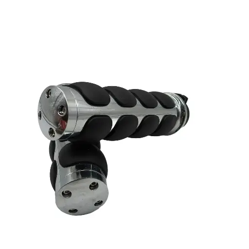 [PU-UN-027] Puños Cromados Negro 1" Pulgada